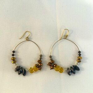 Beaded hoop earrings
